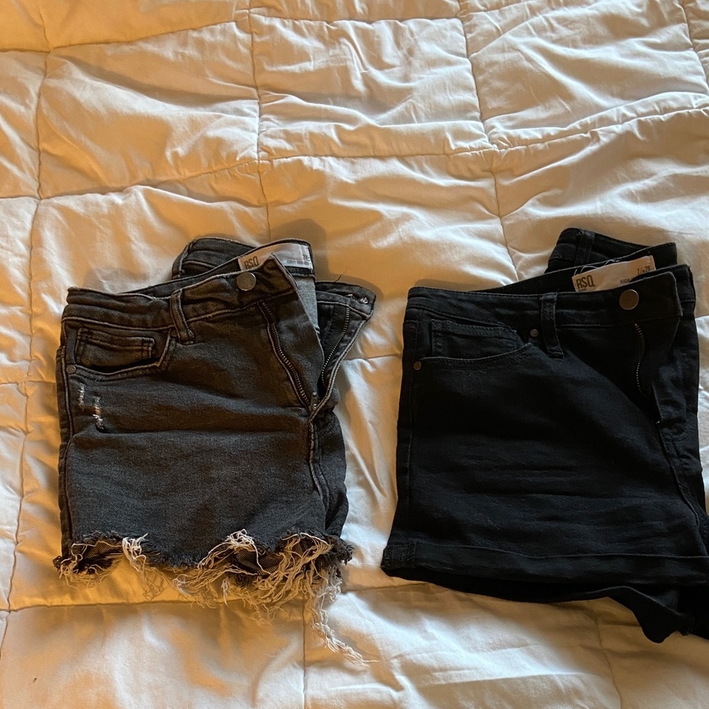 RSQ Black Denim Shorts - Distressed and Classic Styles